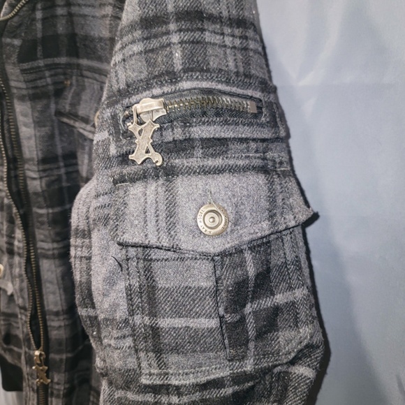 Men's Plaid Wool Bomber Jacket | X-Ray | Large NWOT - Picture 4 of 6